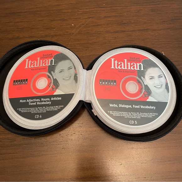 Topics Entertainment Instant Immersion Italian New & Improved Audio CDs w/ Case - Picture 4 of 6